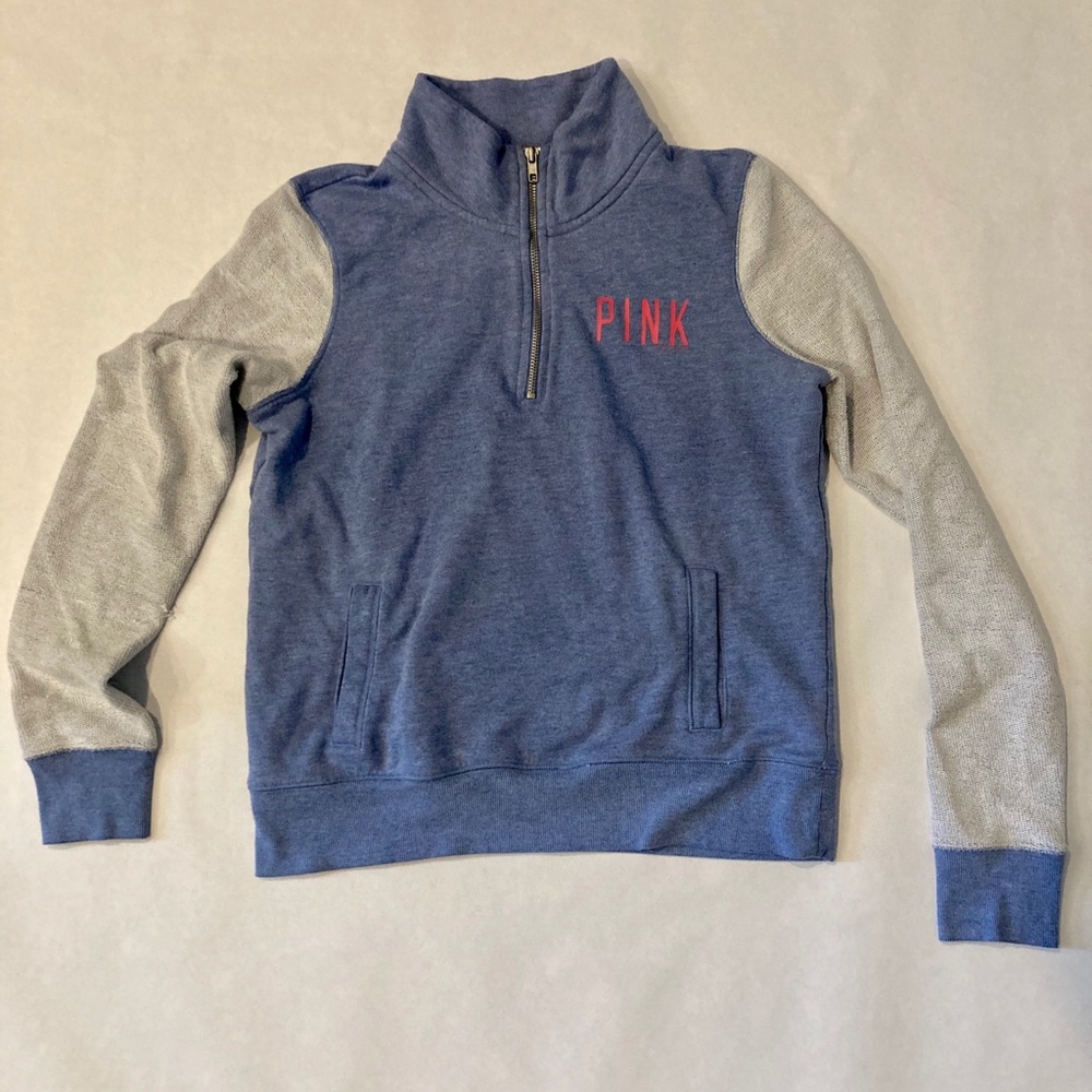 Pink half zip sweatshirt